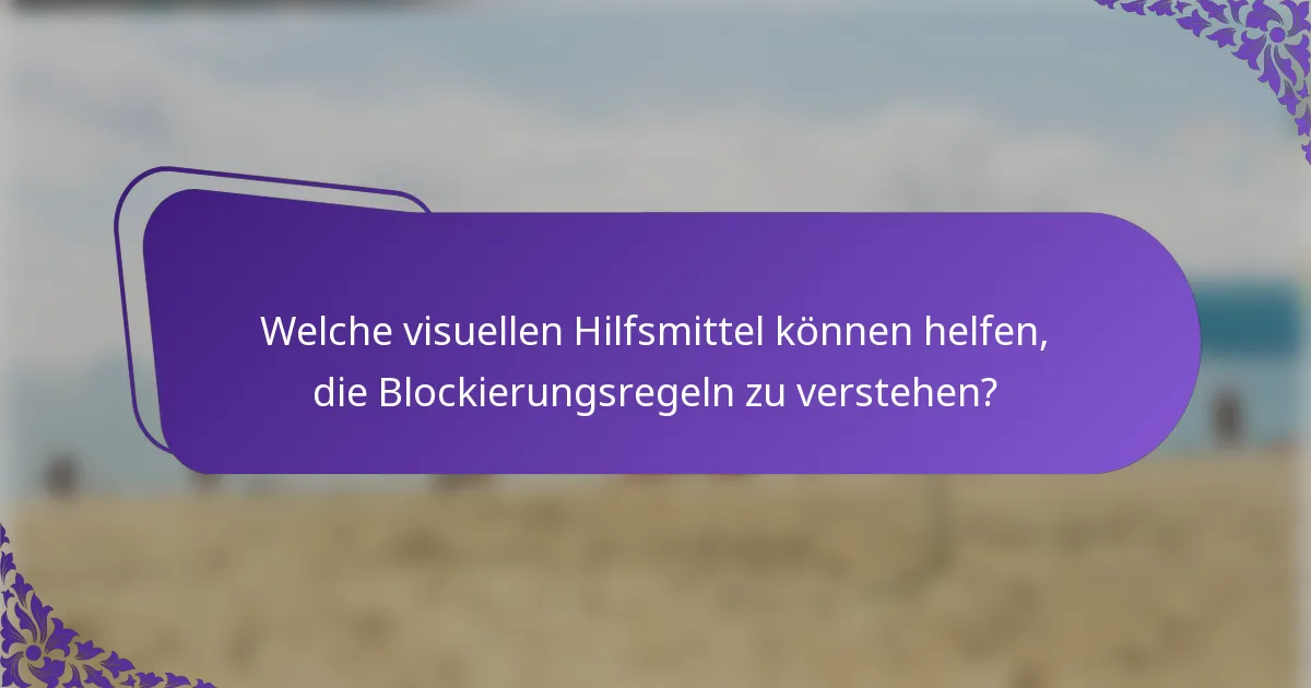 Welche visuellen Hilfsmittel können helfen, die Blockierungsregeln zu verstehen?